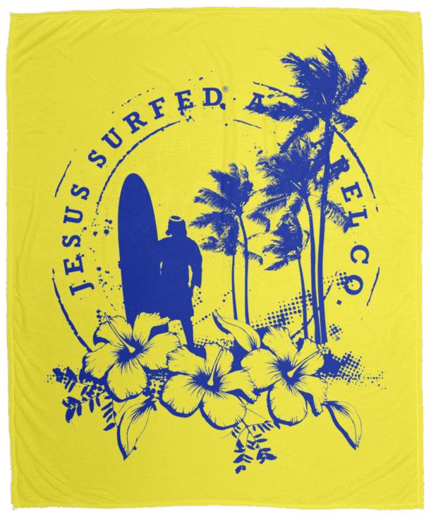 Jesus Surfed Apparel - Cozy Plush Fleece Blanket - 50x60