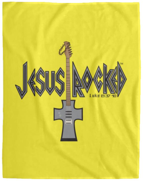 Cross Guitar - Cozy Plush Fleece Blanket - 60x80