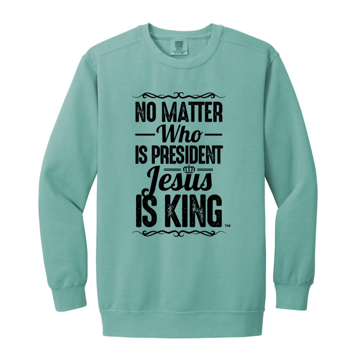 Jesus is King - Men/Women Unisex Soft-Washed Crewneck Sweatshirt