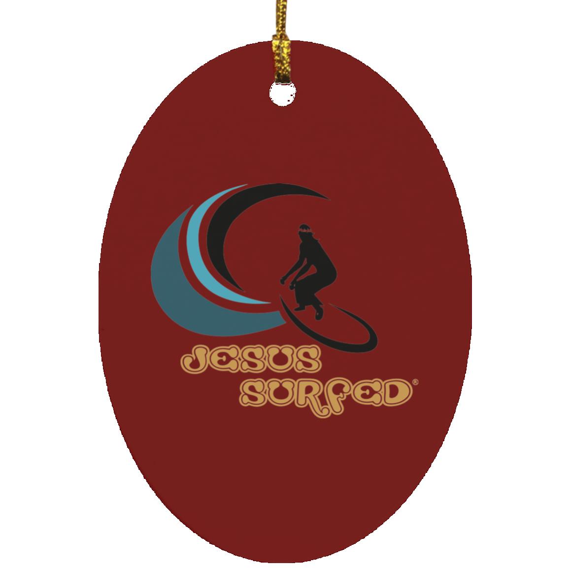 Ridin' the Wave Oval - Ornament