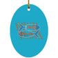 Grilled Fish Oval Ornament