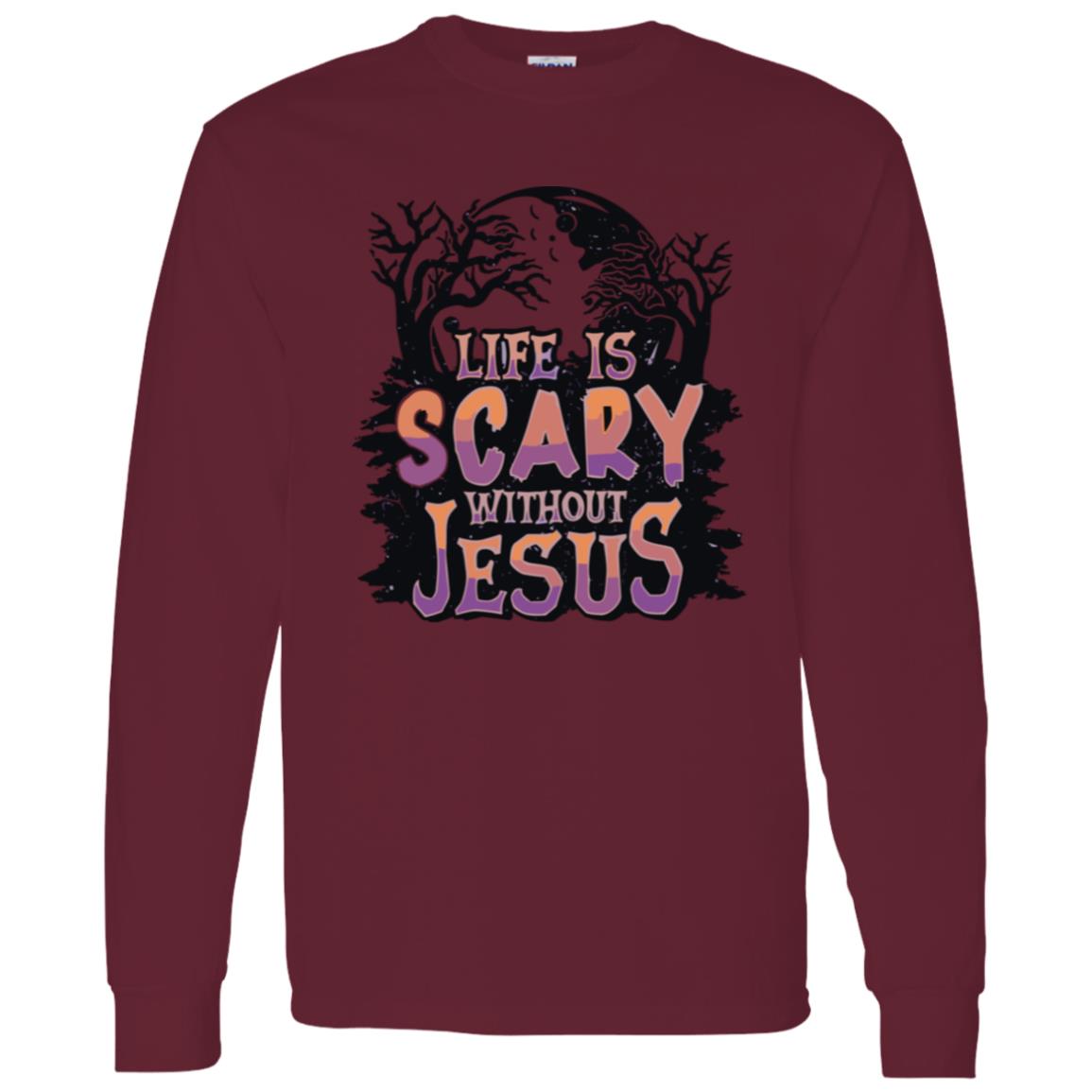 Life is Scary Without Jesus - Men's Classic Long Sleeve T-Shirt