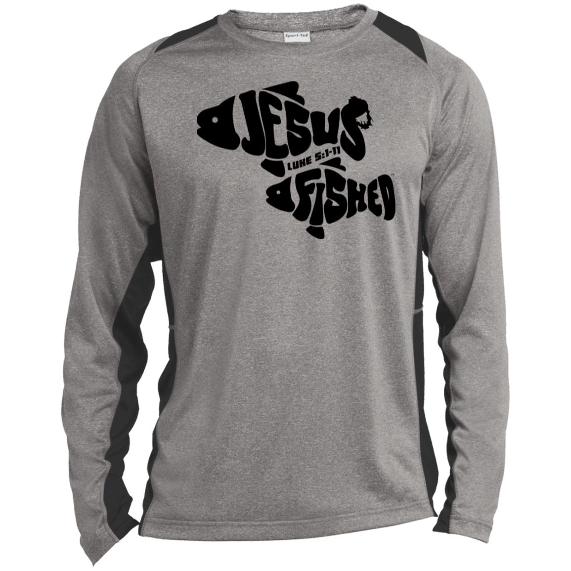 OneFish TwoFish - Men's Long Sleeve Heather Colorblock Performance Shirt Performance Tee