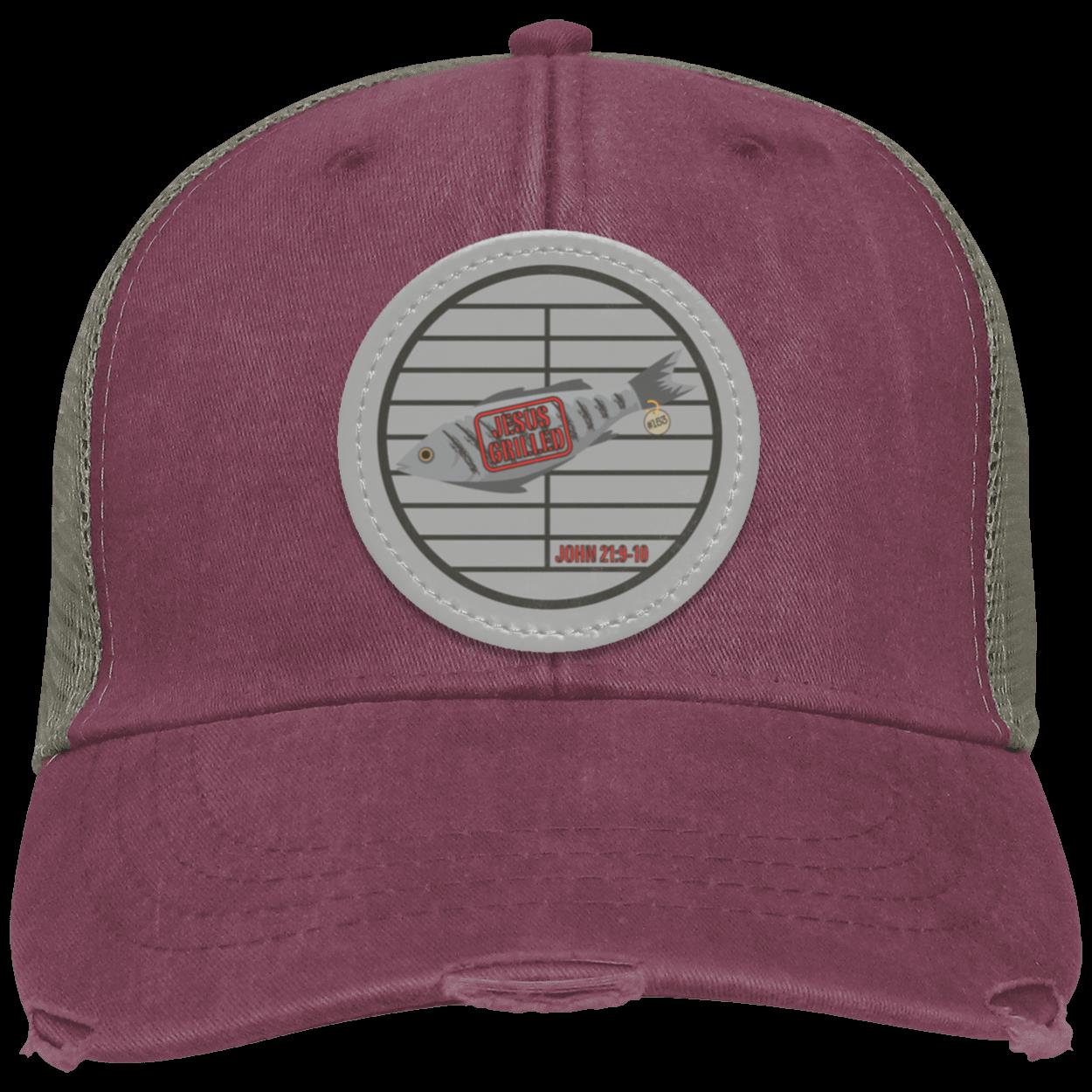 153 Fish - Distressed Ollie Cap - Circle Patch