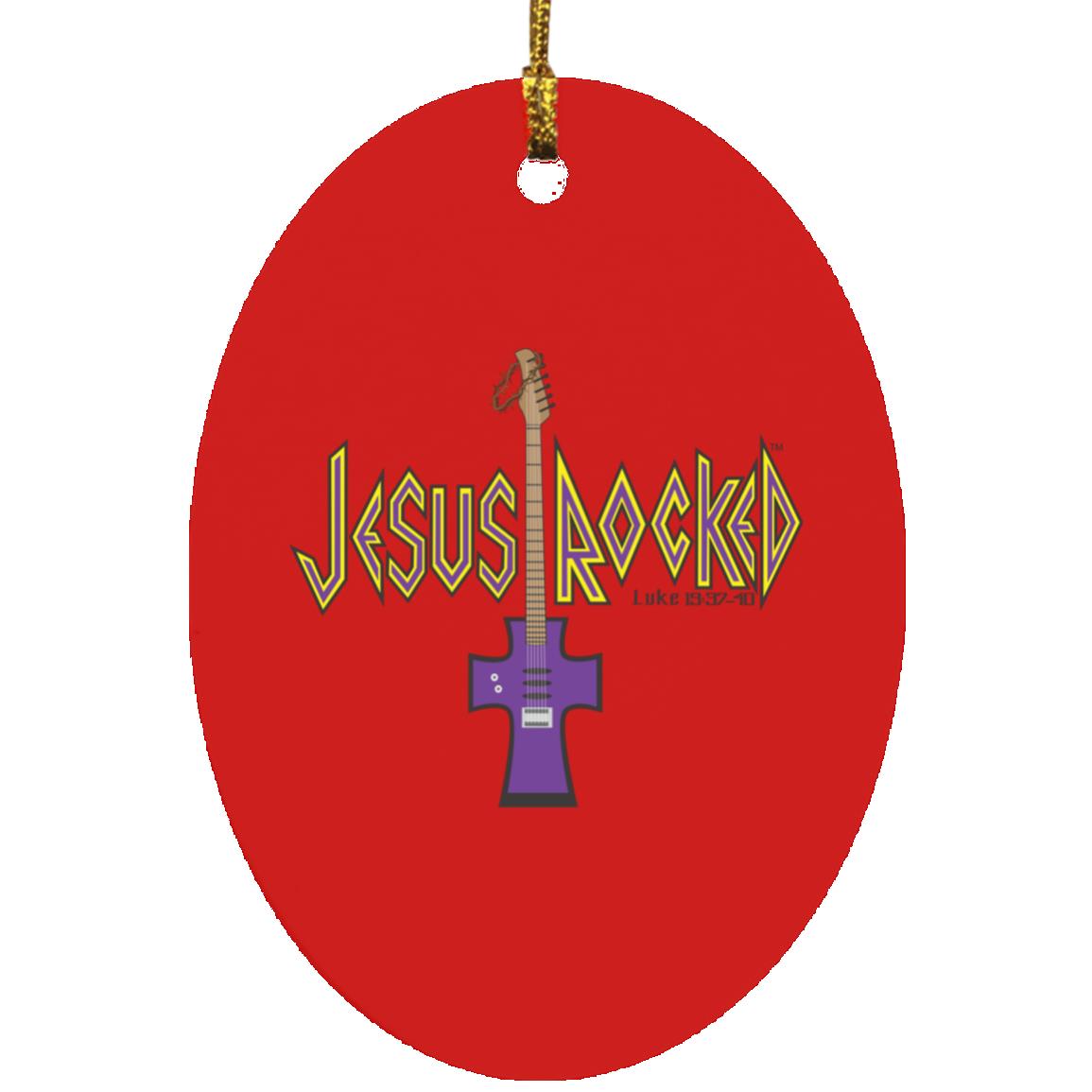Cross Guitar - Oval Ornament