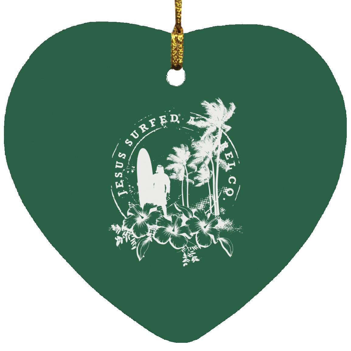 Jesus Surfed Apparel - Heart Ornament