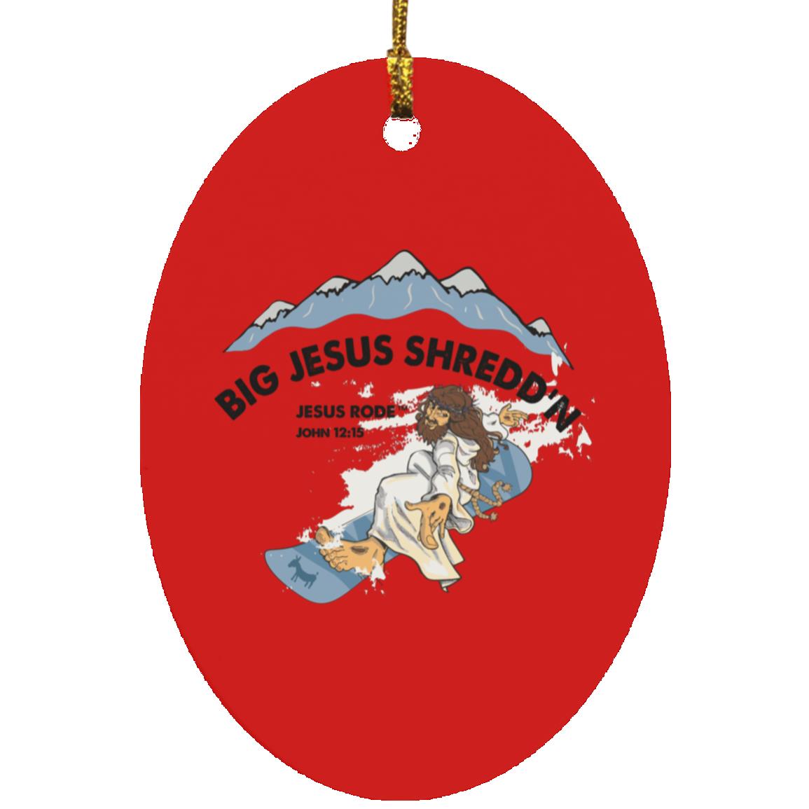 Shredd'n Jesus - Oval Ornament