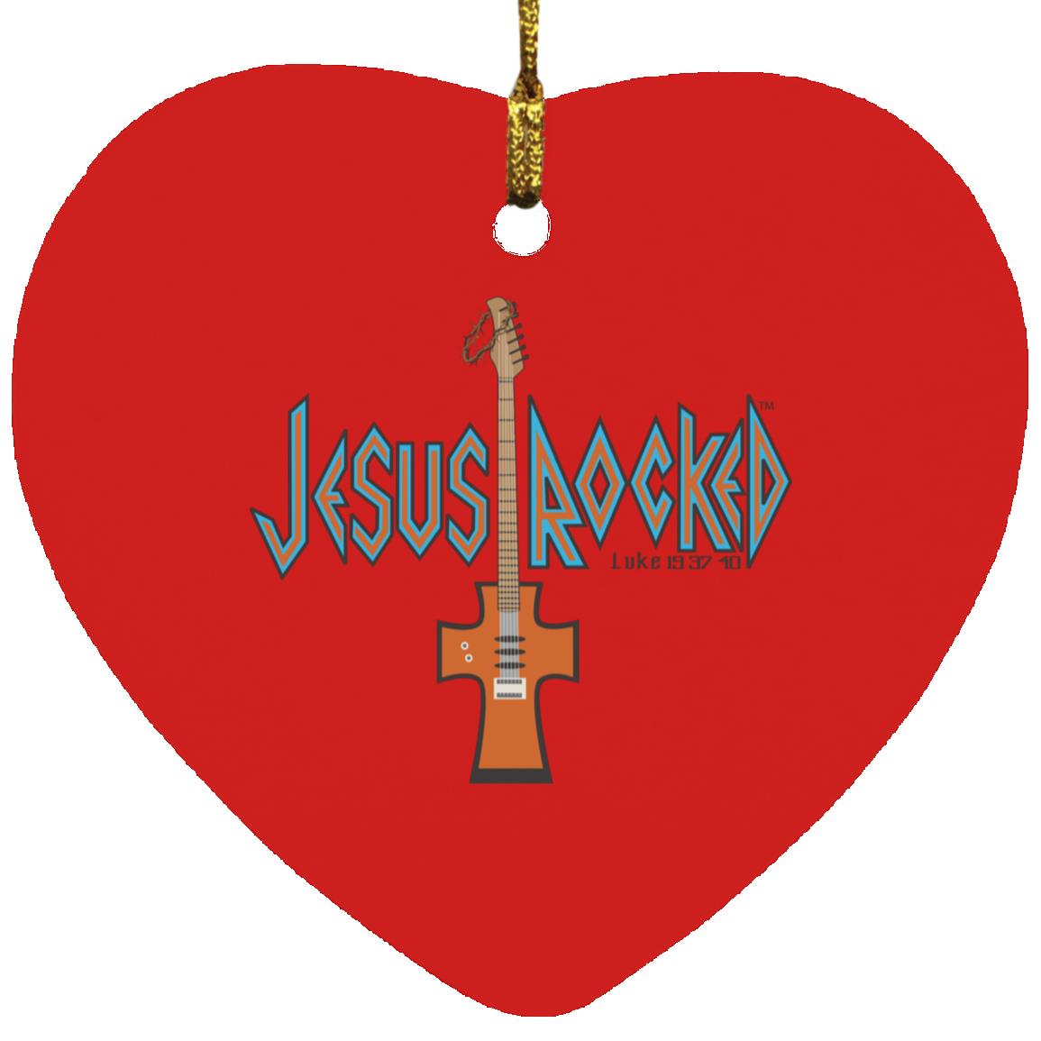 Cross Guitar Heart Ornament