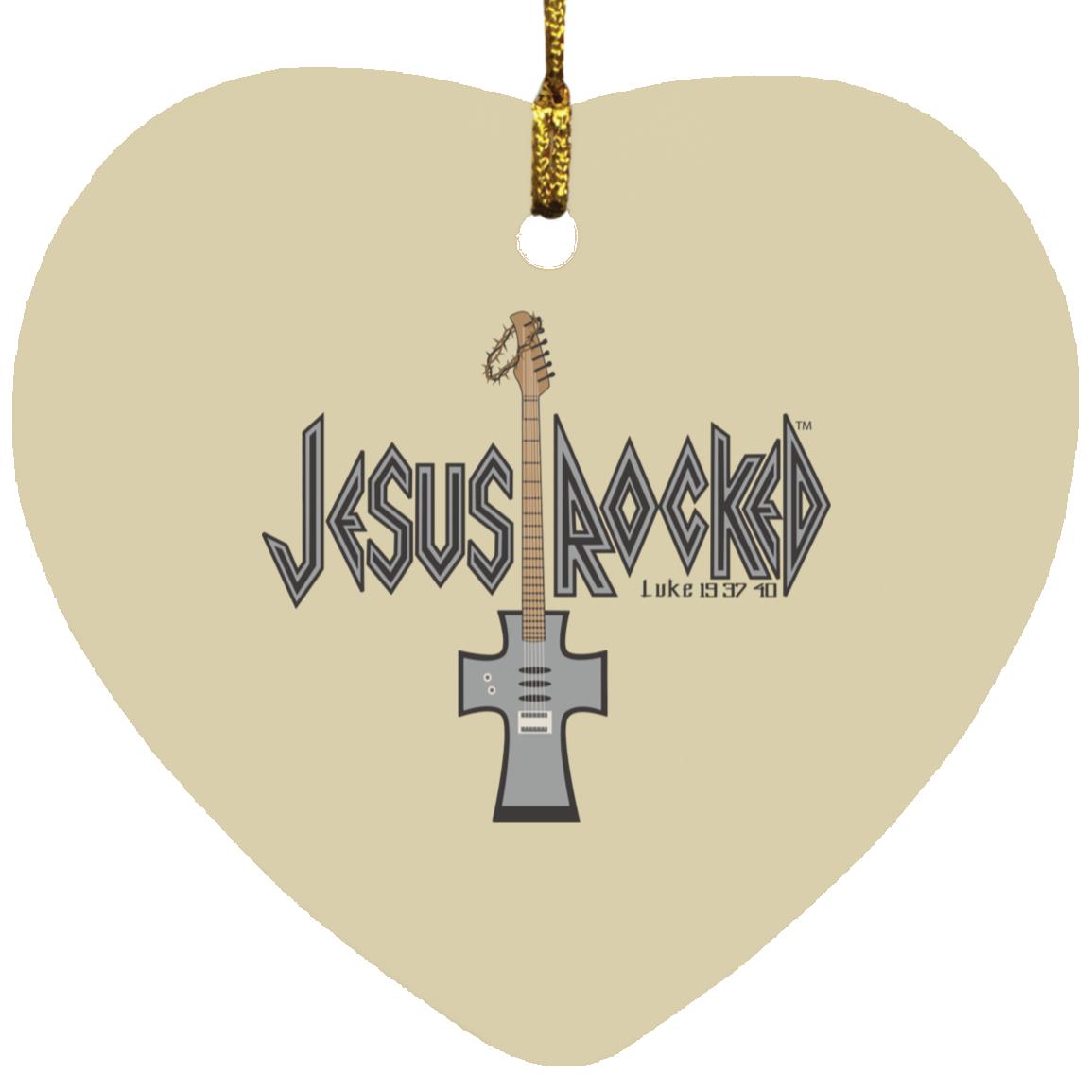 Cross Guitar Heart Ornament