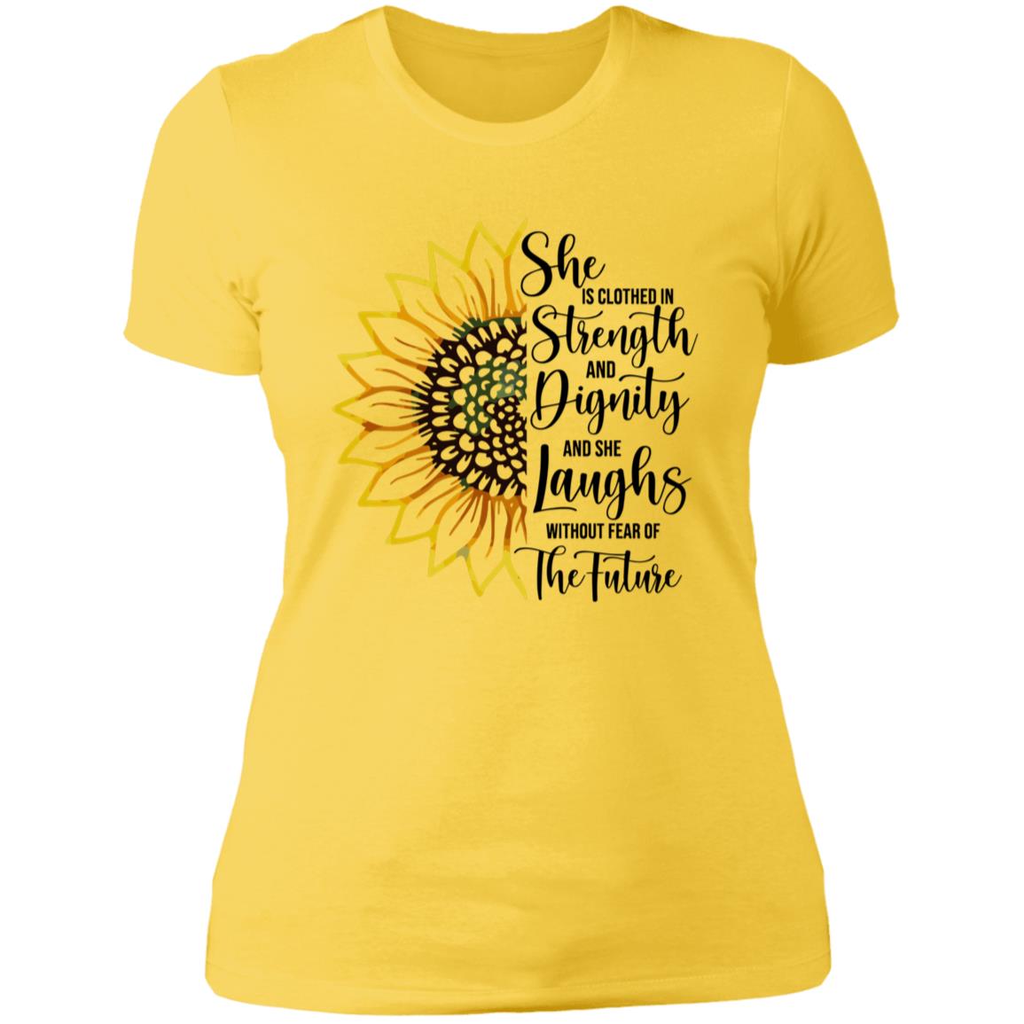Sunflower Strength & Dignity Mother's Day Women's Boyfriend T-Shirt
