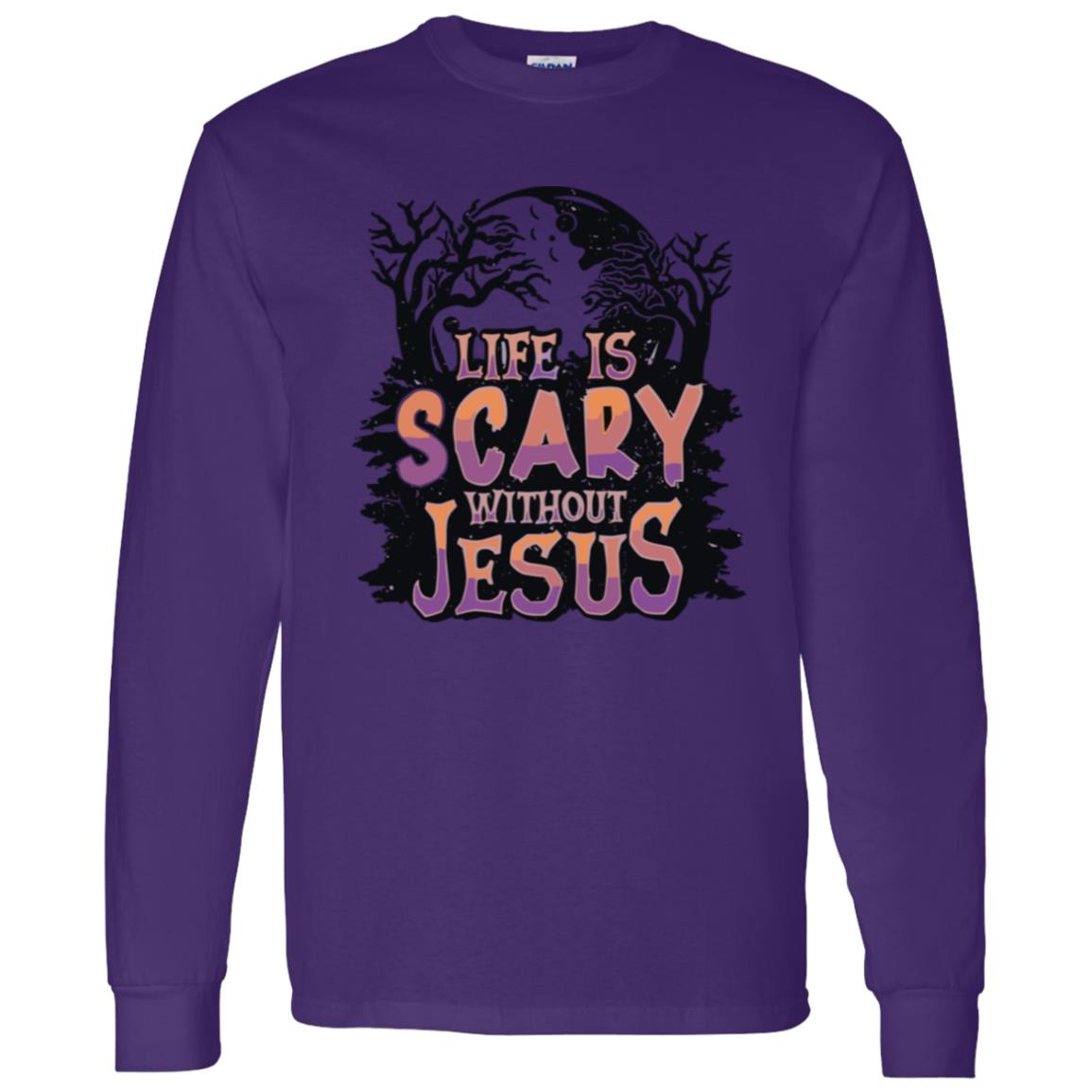 Life is Scary Without Jesus - Men's Classic Long Sleeve T-Shirt
