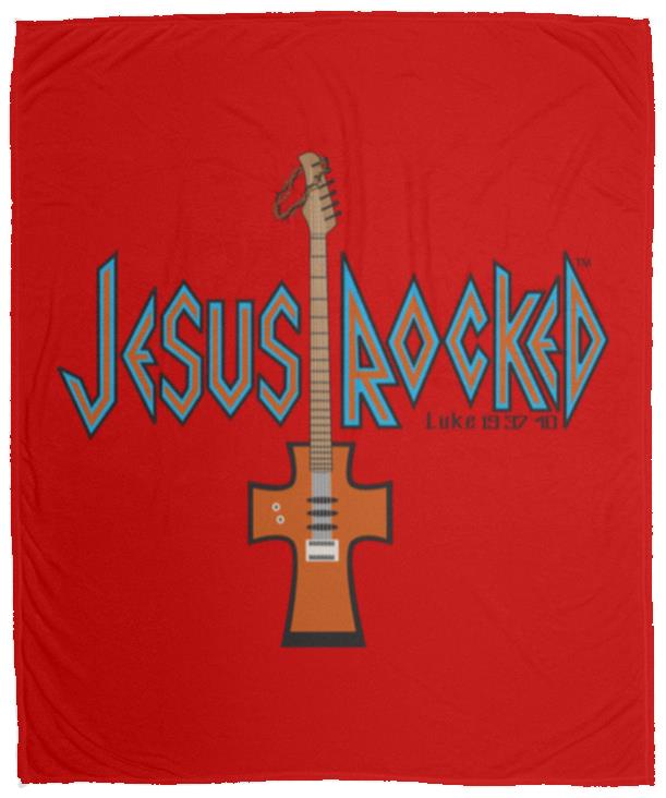 Cross Guitar - Cozy Plush Fleece Blanket - 50x60