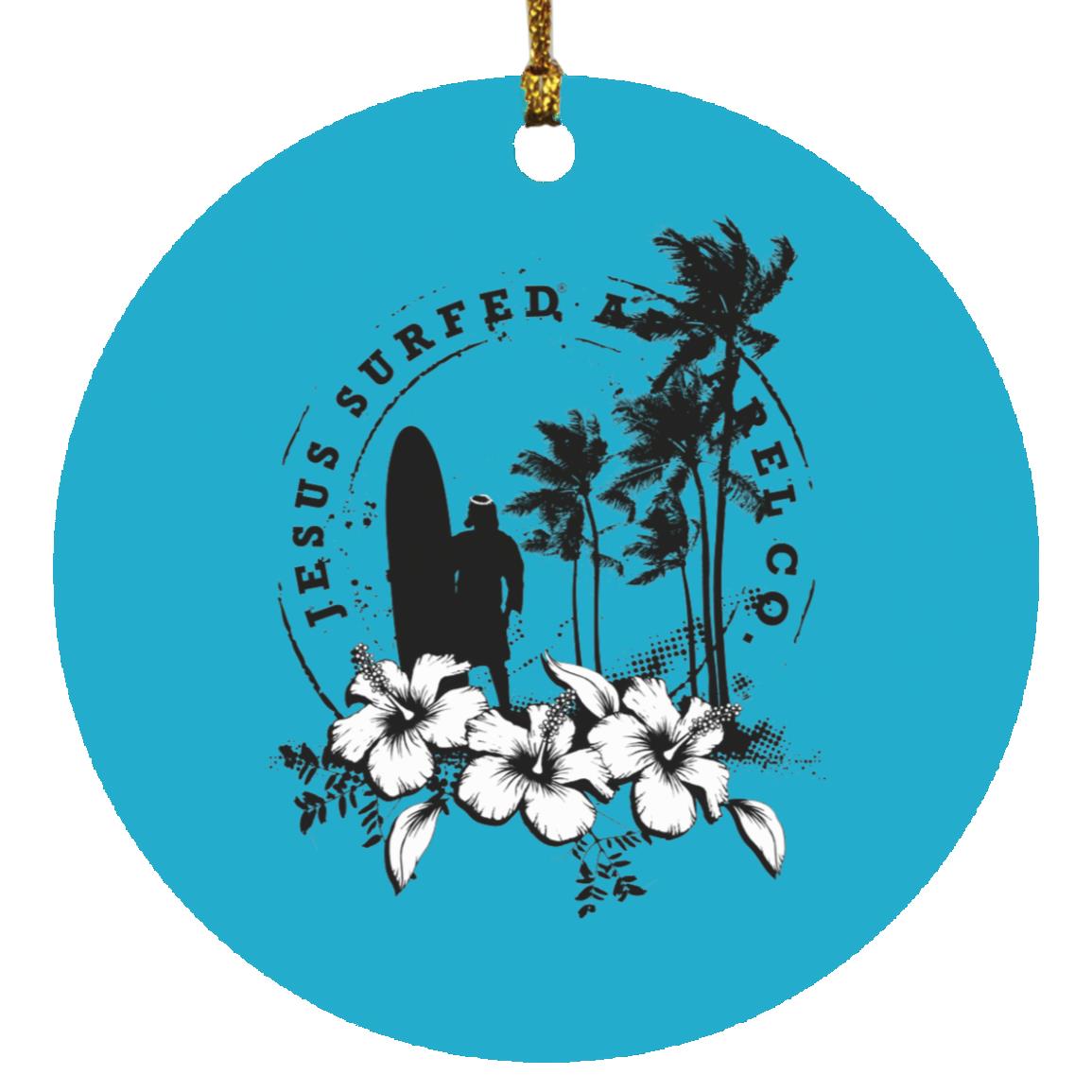 Jesus Surfed Apparel - Circle Ornament