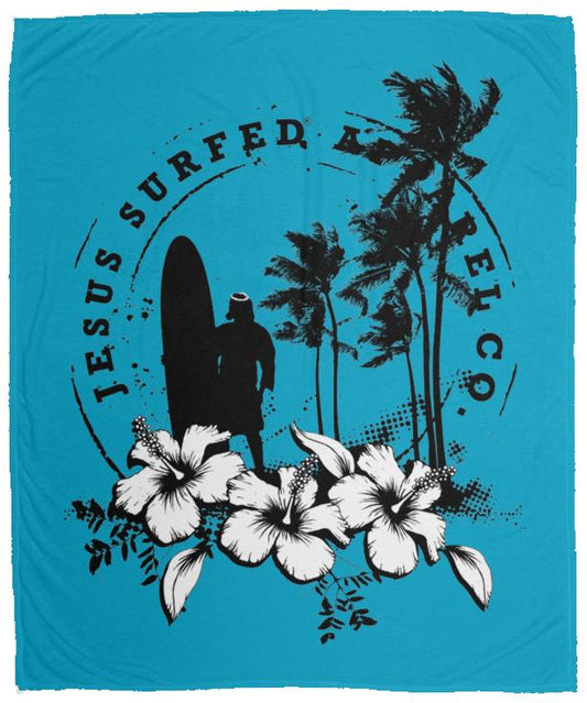 Jesus Surfed Apparel - Cozy Plush Fleece Blanket - 50x60