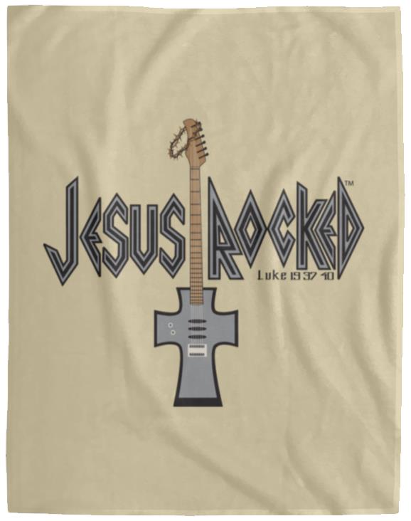 Cross Guitar - Cozy Plush Fleece Blanket - 60x80