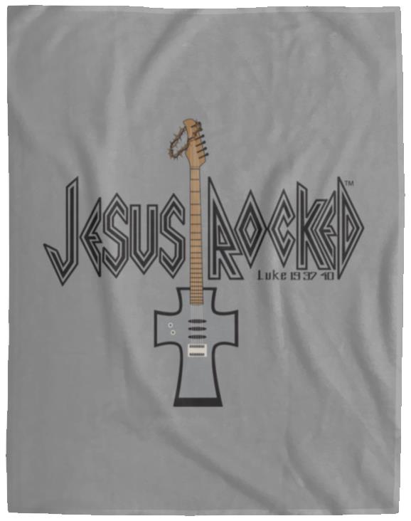 Cross Guitar - Cozy Plush Fleece Blanket - 60x80