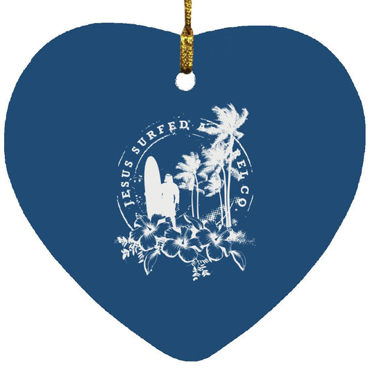 Jesus Surfed Apparel - Heart Ornament
