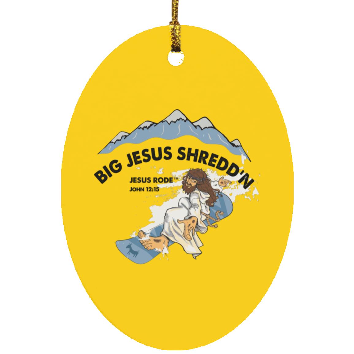 Shredd'n Jesus - Oval Ornament