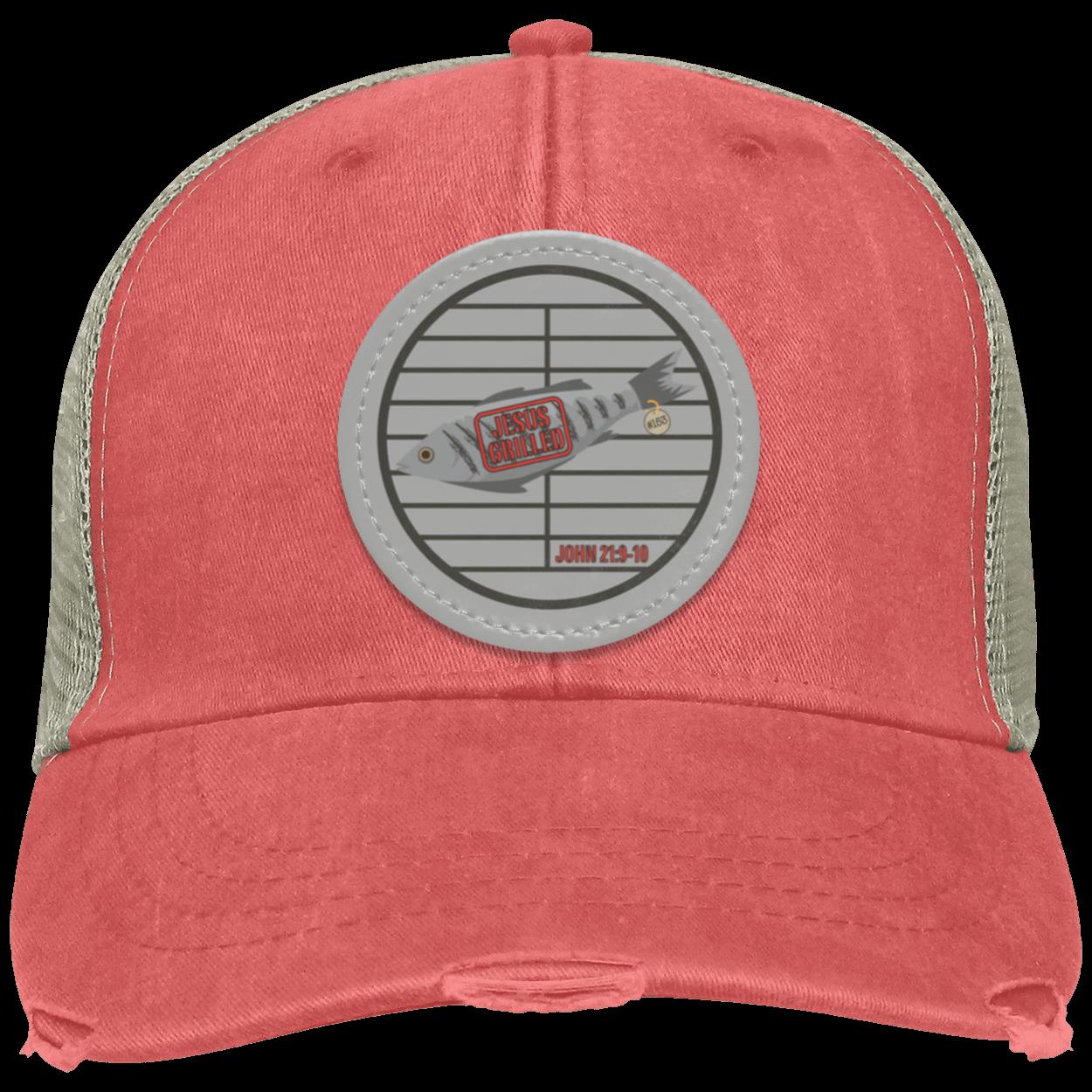 153 Fish - Distressed Ollie Cap - Circle Patch