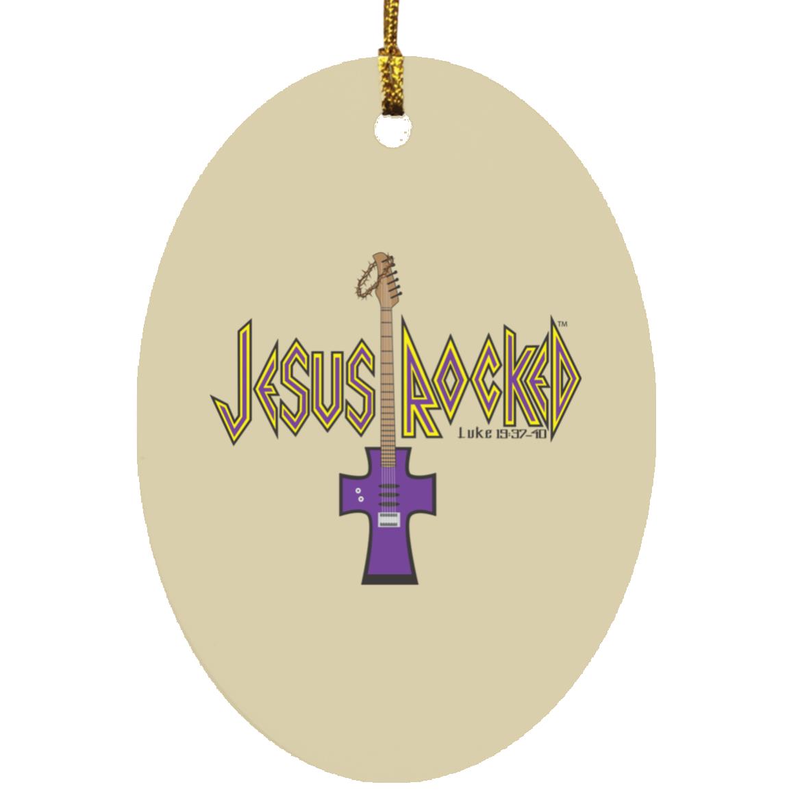 Cross Guitar - Oval Ornament