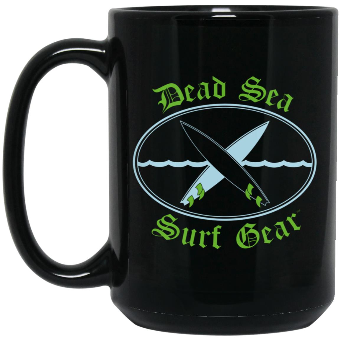 Dead Sea Surf Gear - 15oz Black Mug