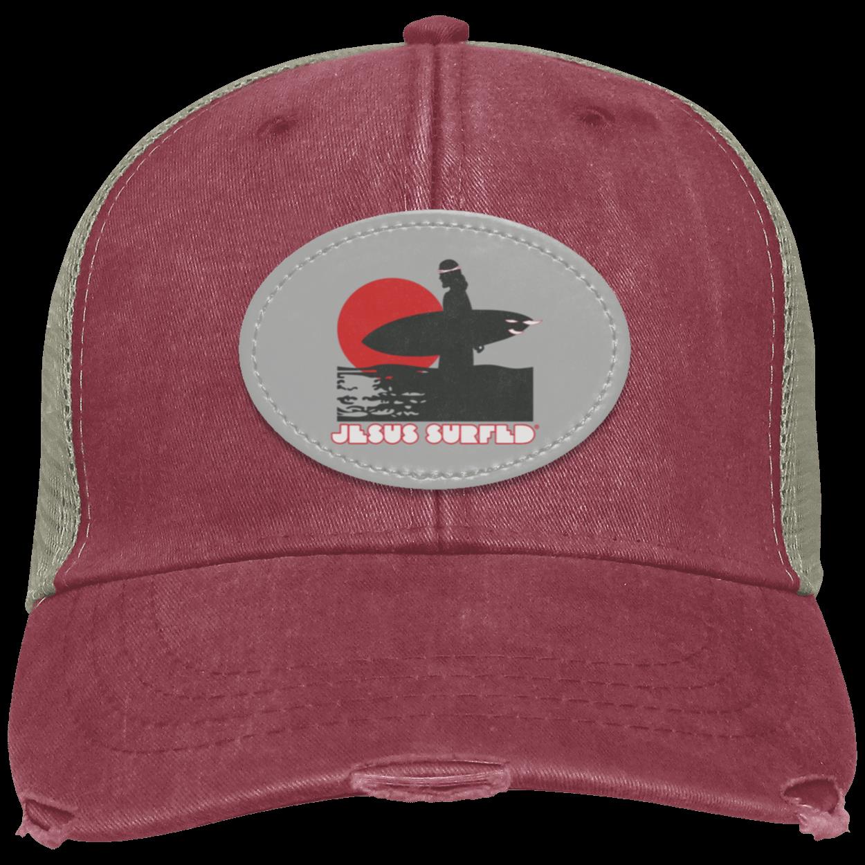 Sunset - Distressed Ollie Cap - Oval Patch