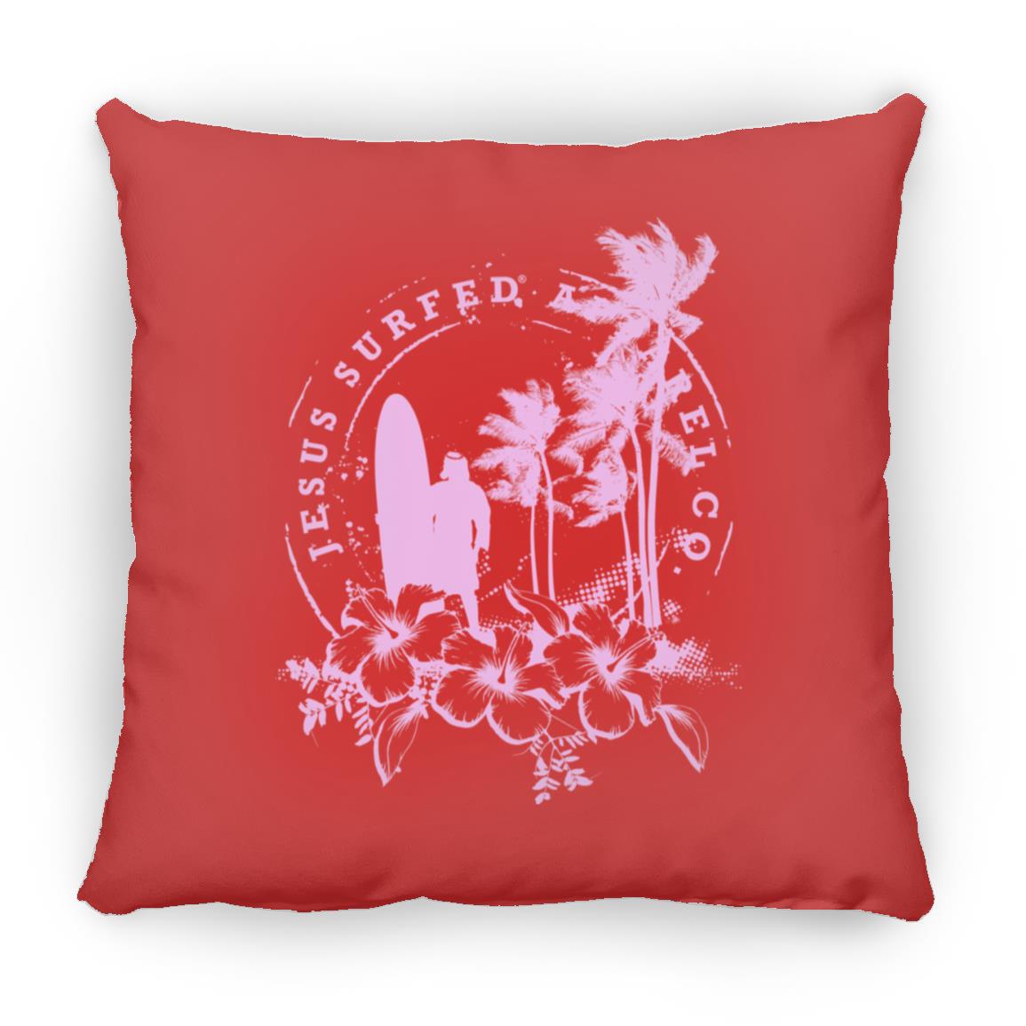 Jesus Surfed Apparel - Large Square Pillow