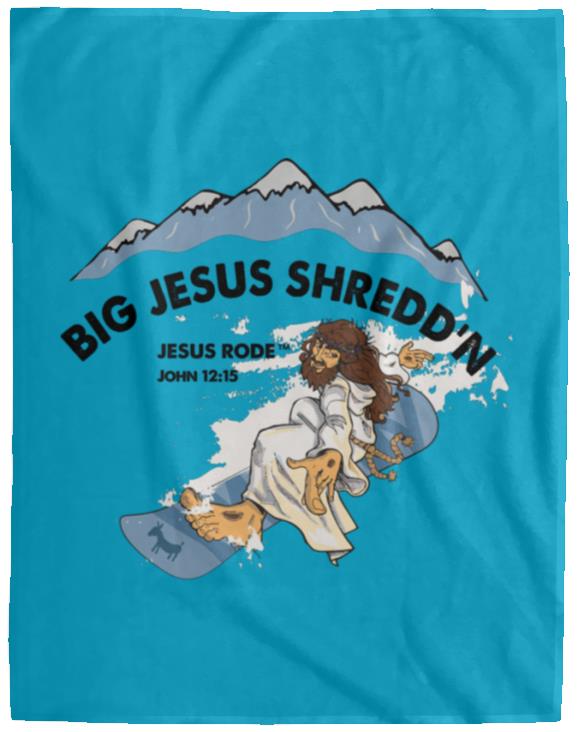 Big Jesus Shredd'n Cozy Plush Fleece Blanket - 60x80