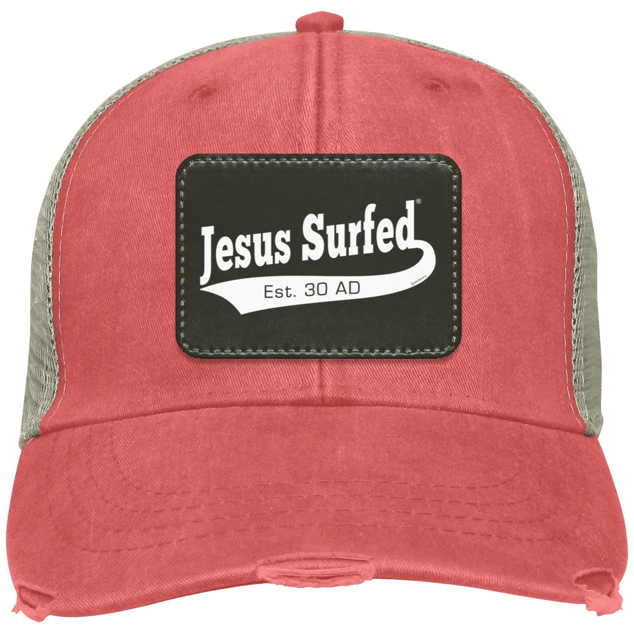 Est AD 30 - Distressed Ollie Cap - Rectangle Patch - Jesus Surfed Apparel Co.