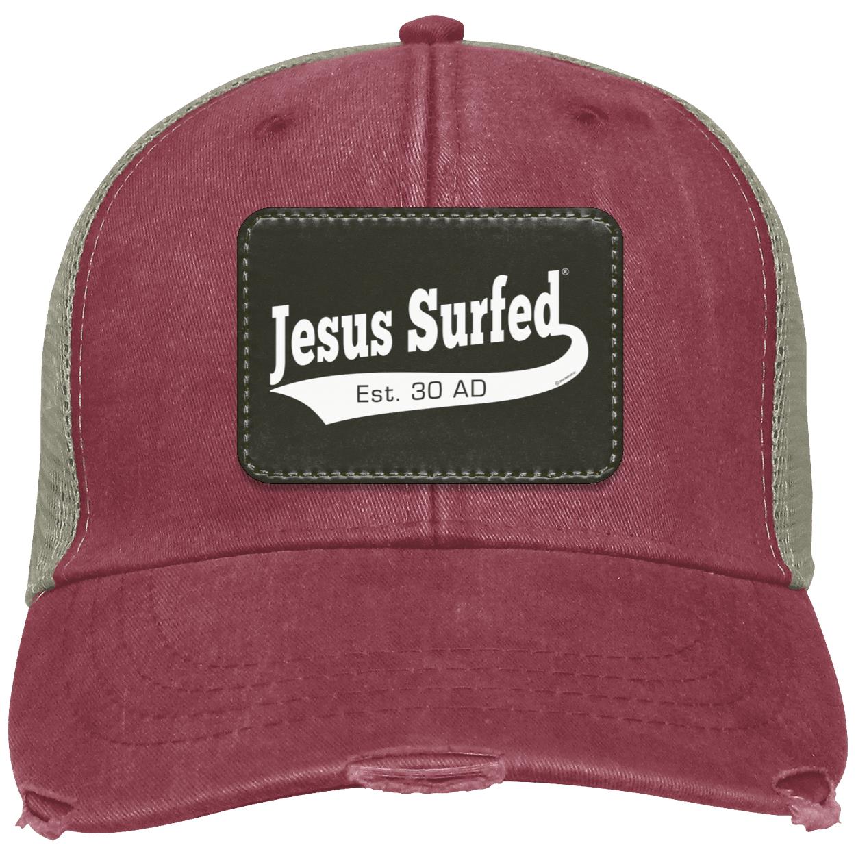 Est AD 30 - Distressed Ollie Cap - Rectangle Patch - Jesus Surfed Apparel Co.