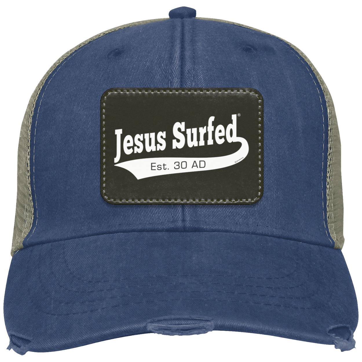 Est AD 30 - Distressed Ollie Cap - Rectangle Patch - Jesus Surfed Apparel Co.