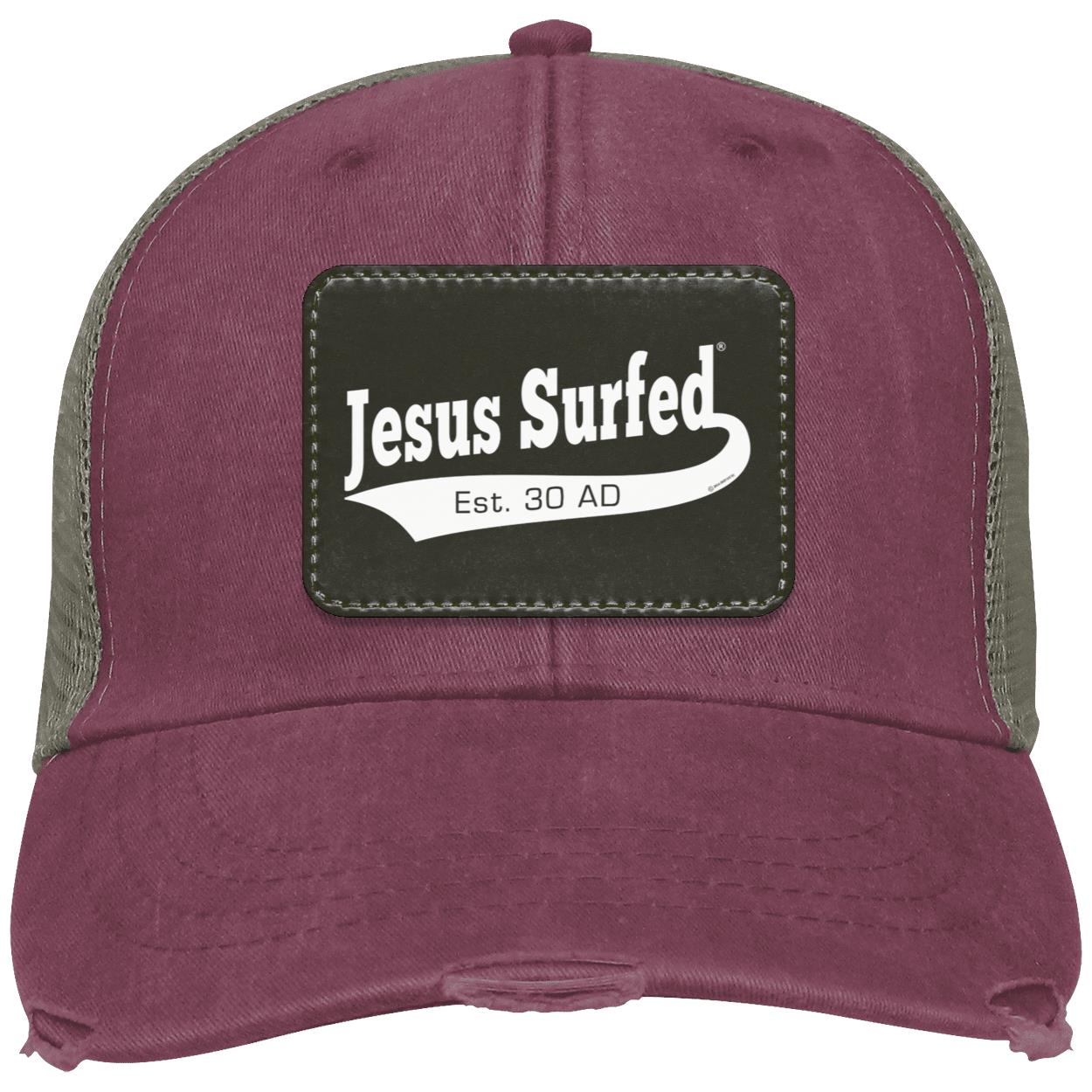 Est AD 30 - Distressed Ollie Cap - Rectangle Patch - Jesus Surfed Apparel Co.
