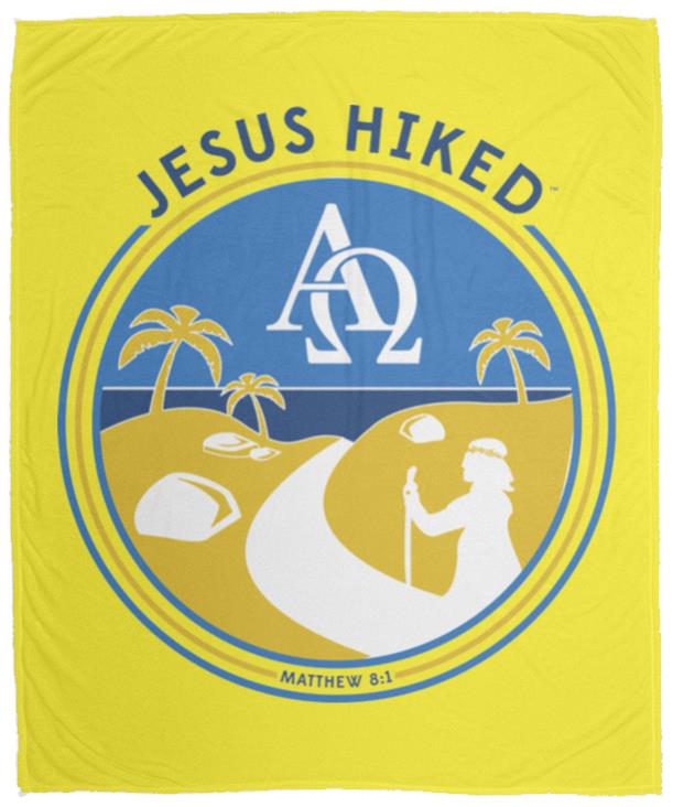 Follow the Path - Cozy Plush Fleece Blanket - 50x60 - Jesus Surfed Apparel Co.