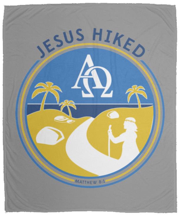 Follow the Path - Cozy Plush Fleece Blanket - 50x60 - Jesus Surfed Apparel Co.