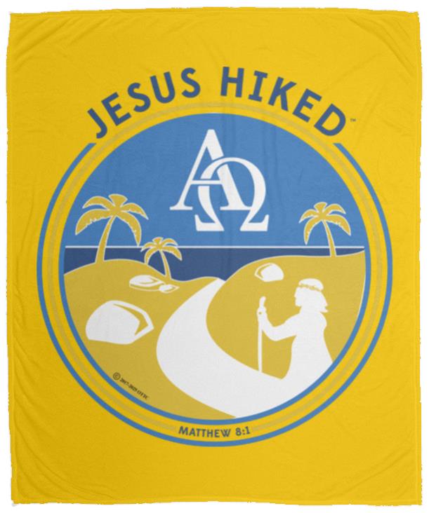 Follow the Path - Cozy Plush Fleece Blanket - 50x60 - Jesus Surfed Apparel Co.