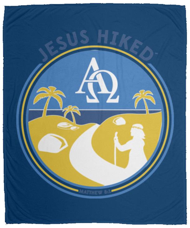 Follow the Path - Cozy Plush Fleece Blanket - 50x60 - Jesus Surfed Apparel Co.