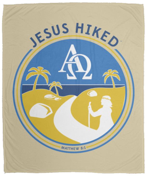 Follow the Path - Cozy Plush Fleece Blanket - 50x60 - Jesus Surfed Apparel Co.