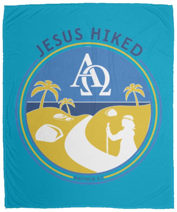 Follow the Path - Cozy Plush Fleece Blanket - 50x60 - Jesus Surfed Apparel Co.