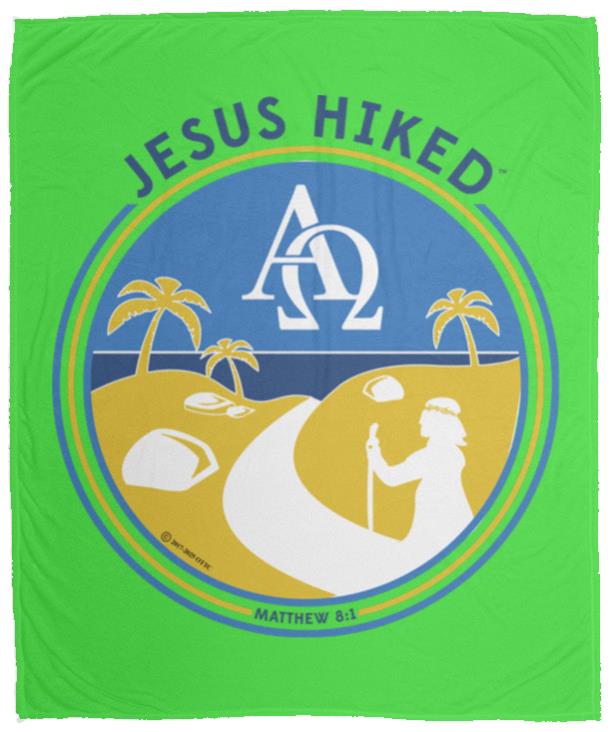 Follow the Path - Cozy Plush Fleece Blanket - 50x60 - Jesus Surfed Apparel Co.