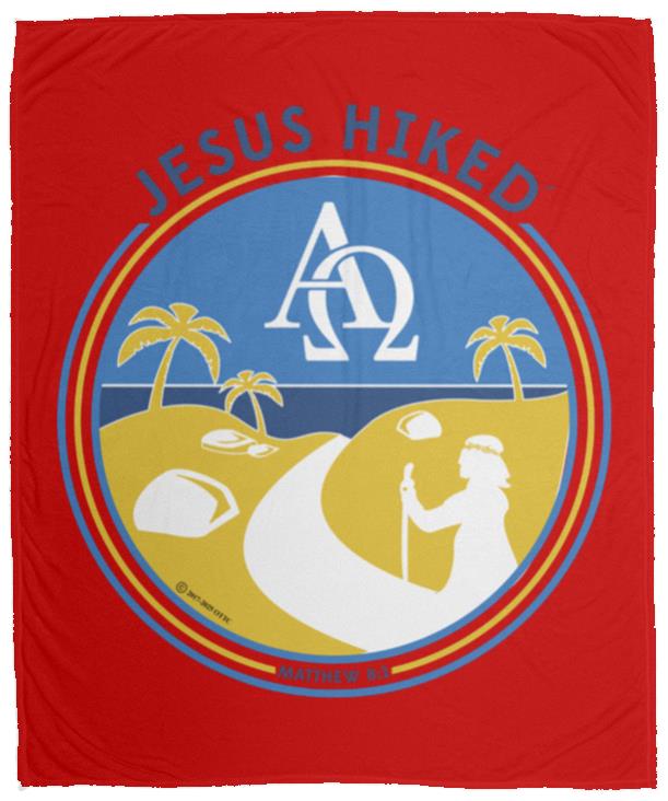 Follow the Path - Cozy Plush Fleece Blanket - 50x60 - Jesus Surfed Apparel Co.
