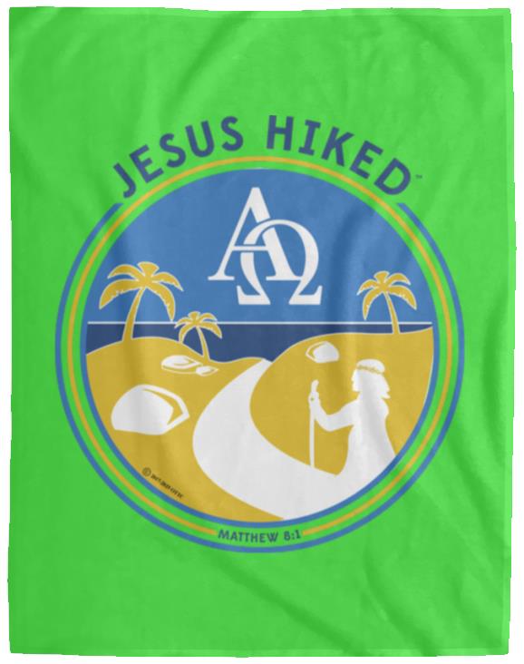Follow the Path - Cozy Plush Fleece Blanket - 60x80 - Jesus Surfed Apparel Co.