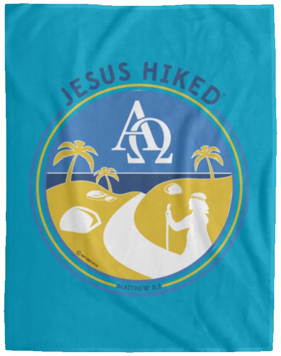 Follow the Path - Cozy Plush Fleece Blanket - 60x80 - Jesus Surfed Apparel Co.