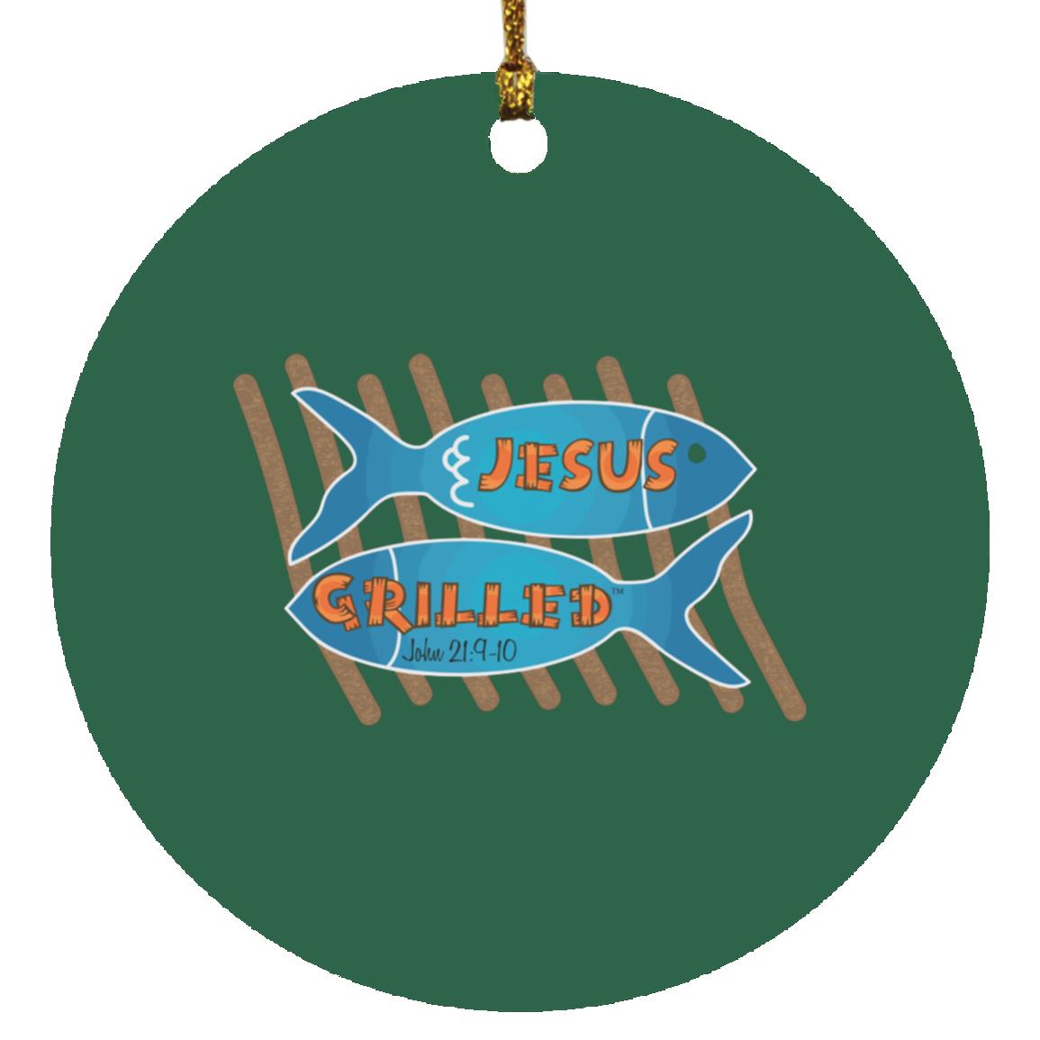 Grilled Fish - Circle Ornament - Jesus Surfed Apparel Co.