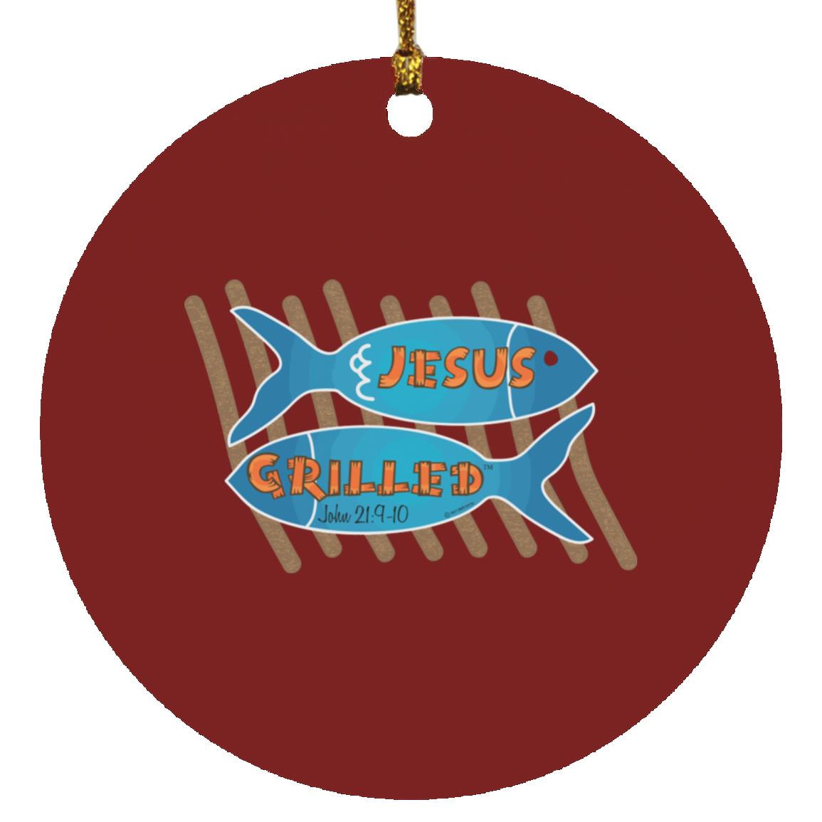 Grilled Fish - Circle Ornament - Jesus Surfed Apparel Co.