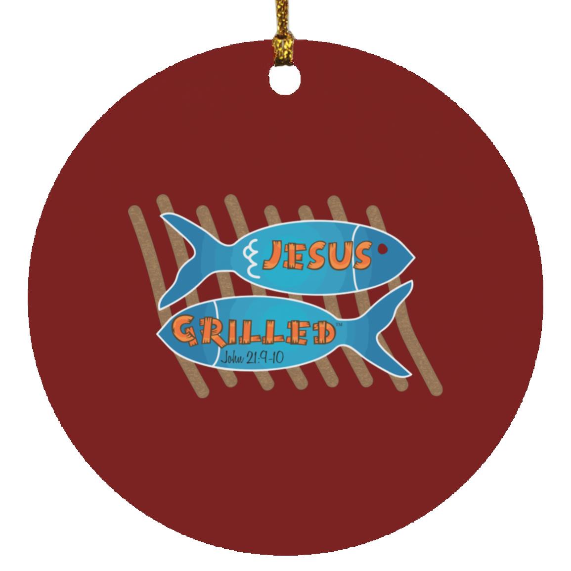 Grilled Fish - Circle Ornament - Jesus Surfed Apparel Co.