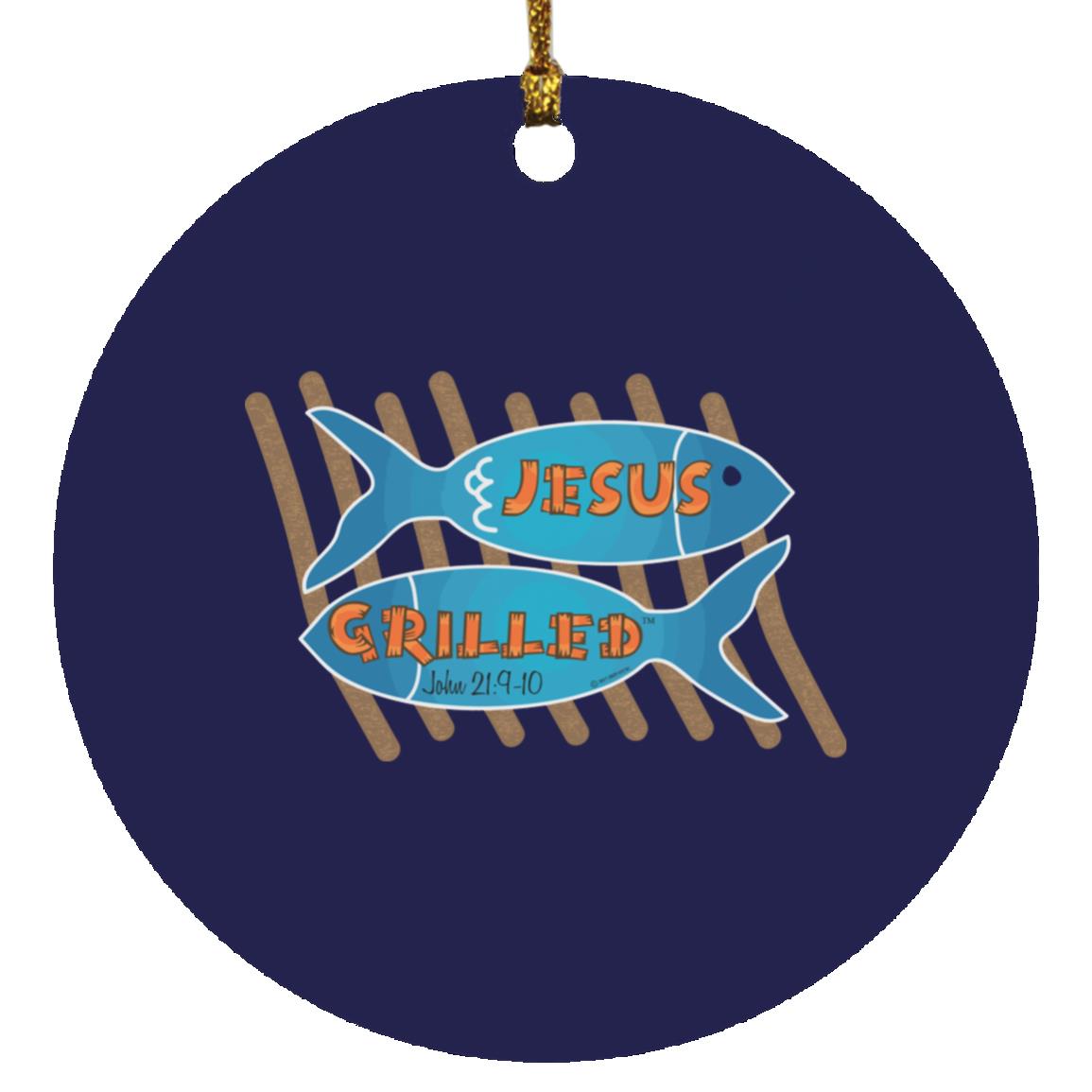 Grilled Fish - Circle Ornament - Jesus Surfed Apparel Co.