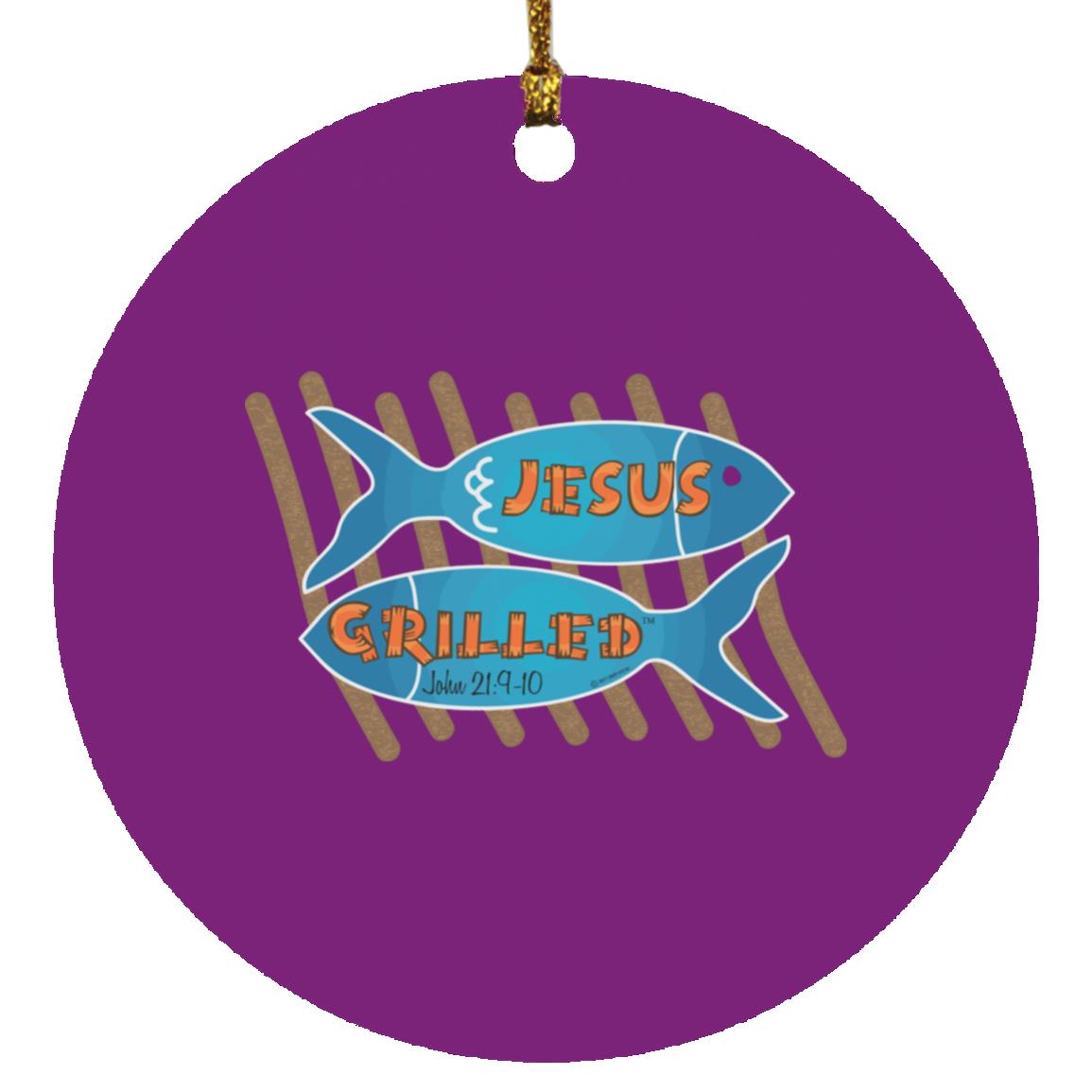 Grilled Fish - Circle Ornament - Jesus Surfed Apparel Co.