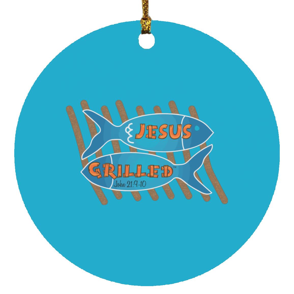 Grilled Fish - Circle Ornament - Jesus Surfed Apparel Co.