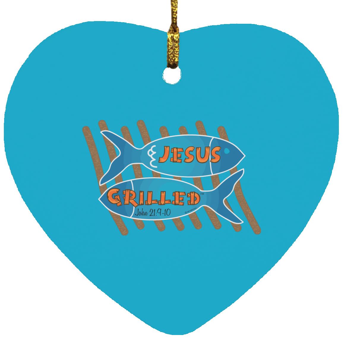 Grilled Fish - Heart Ornament - Jesus Surfed Apparel Co.