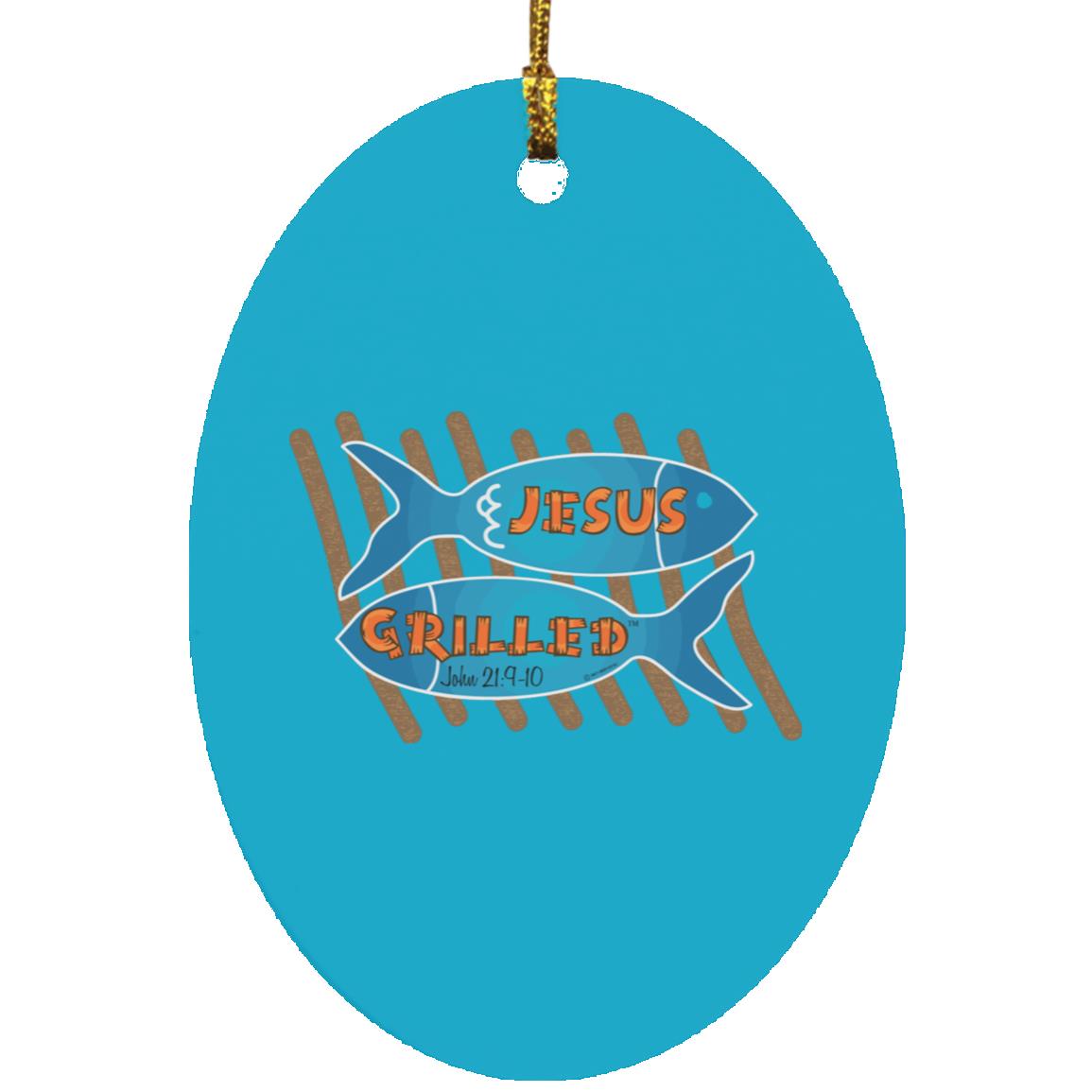 Grilled Fish - Oval Ornament - Jesus Surfed Apparel Co.
